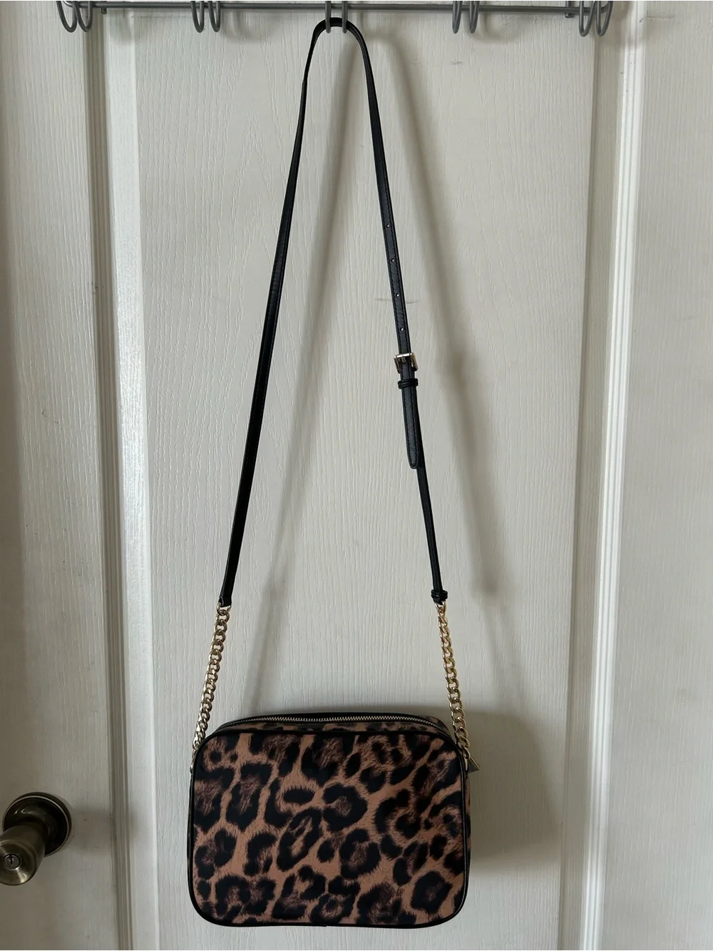 Michael Kors Brown & Black Leopard Print Crossbody Bag - Picture 2 of 8